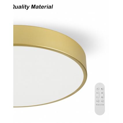 Immax NEO 07292L - Himmennettävä kattovalaisin NEO LITE SEMPLICI LED/36W/230V 3000–6000K halkaisija 40 cm Wi‑Fi Tuya kultainen + kaukosäädin