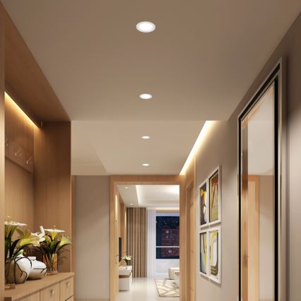 Immax NEO 07294L - Himennettävä alasvalo DOWN LED/12W/230V Wi-Fi Tuya Ø 12 cm valkoinen