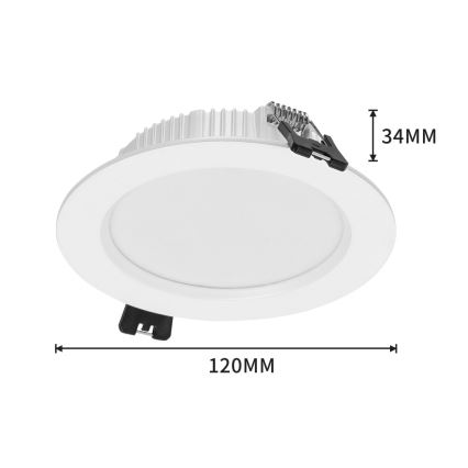 Immax NEO 07294L - Himennettävä alasvalo DOWN LED/12W/230V Wi-Fi Tuya Ø 12 cm valkoinen