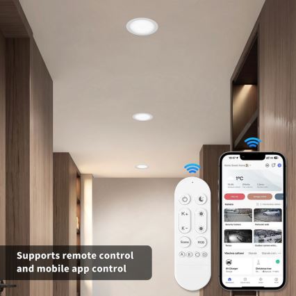 Immax NEO 07294L - LED himmennettävä upotettava alasvalo DOWN LED/36W/230V Wi-Fi, Tuya  Tuya  halkaisija 23 cm, valkoinen