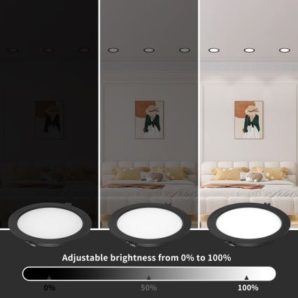 Immax NEO 07294L - LED himmennettävä upotettava alasvalo DOWN LED/36W/230V Wi-Fi, Tuya  Tuya  halkaisija 23 cm, valkoinen