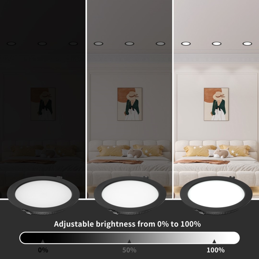 Immax NEO 07294L - LED himmennettävä upotettava alasvalo DOWN LED/36W/230V Wi-Fi, Tuya  Tuya  halkaisija 23 cm, valkoinen