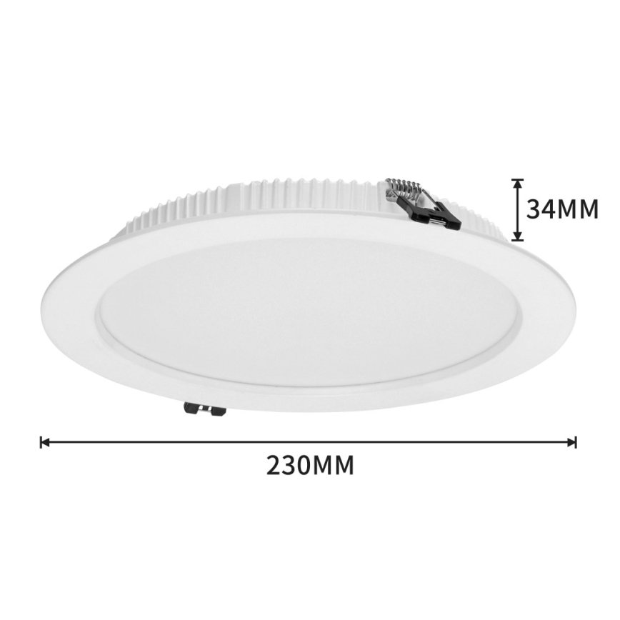 Immax NEO 07294L - LED himmennettävä upotettava alasvalo DOWN LED/36W/230V Wi-Fi, Tuya  Tuya  halkaisija 23 cm, valkoinen