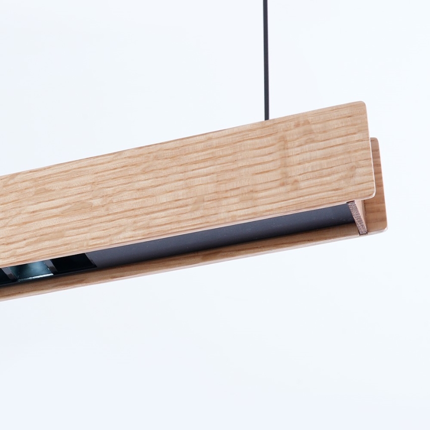 Immax NEO 07303L - MADEIRA himmennettävä LED-riippuvalaisin vaijerilla LED/26W/230V Wi-Fi Tuya 122 cm tammi + kaukosäädin