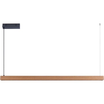 Immax NEO 07303L - MADEIRA himmennettävä LED-riippuvalaisin vaijerilla LED/26W/230V Wi-Fi Tuya 122 cm tammi + kaukosäädin