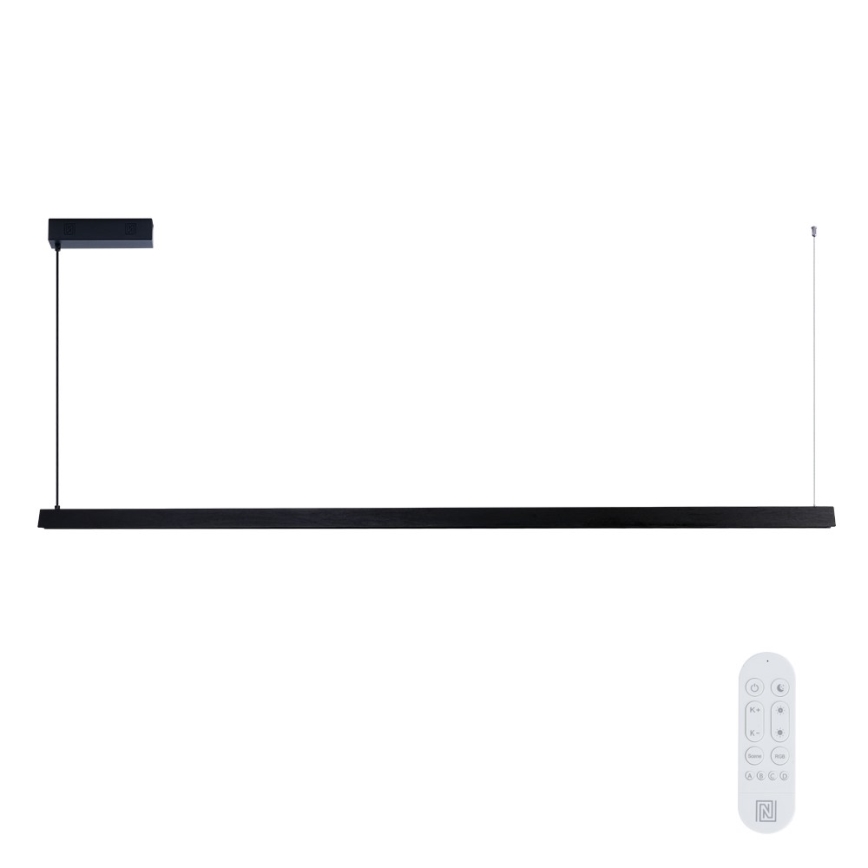 Immax NEO 07308L - Himmennettävä LED-riippuvalaisin vaijerilla MADEIRA LED/44W/230V Wi-Fi Tuya 202 cm musta + kaukosäädin