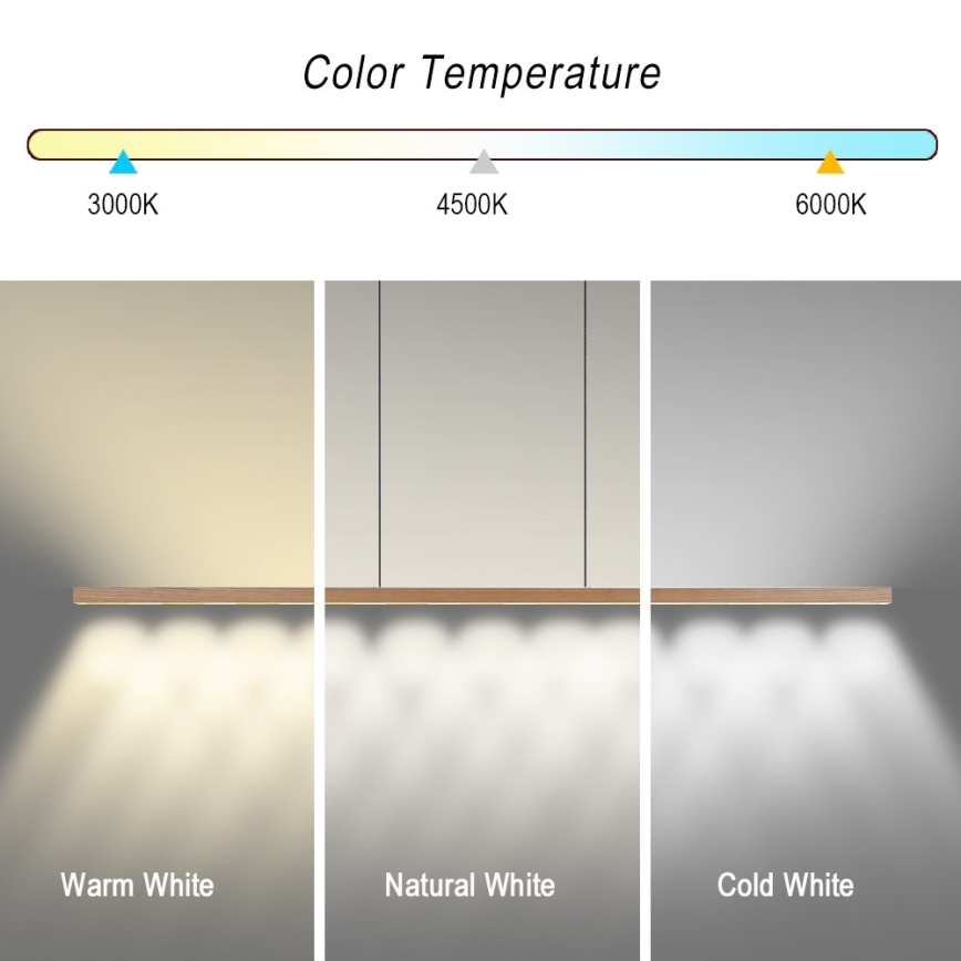 Immax NEO 07310L - LED-himmennettävä riippuvalaisin vaijerilla anturilla MADEIRA LED/37W/230V 157 cm saarni