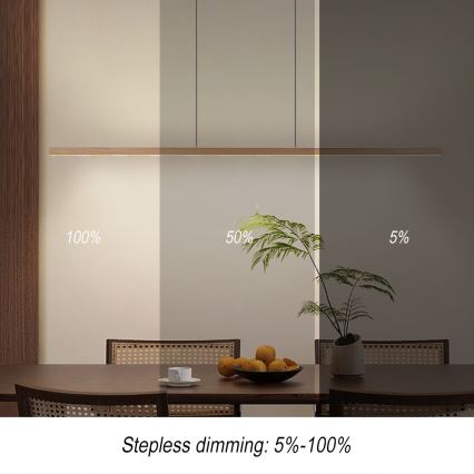 Immax NEO 07310L - LED-himmennettävä riippuvalaisin vaijerilla anturilla MADEIRA LED/37W/230V 157 cm saarni