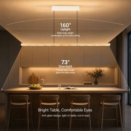 Immax NEO 07310L - LED-himmennettävä riippuvalaisin vaijerilla anturilla MADEIRA LED/37W/230V 157 cm saarni