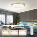 Immax NEO 07311L - SEMPLICI himmennettävä LED-kattovalaisin LED/96W/230V, Ø 80 cm, Tuya Wi‑Fi, kultainen + kaukosäädin