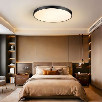 Immax NEO 07313L - himmennettävä LED-kattovalaisin SEMPLICI LED/96W/230V, halkaisija 80 cm, Wi-Fi Tuya, musta + kaukosäädin
