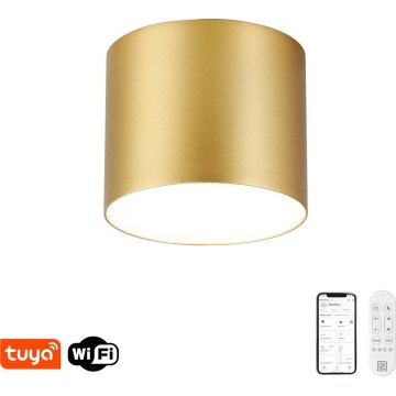 Immax NEO 07317L - LED himmennettävä kattovalaisin RONDATE LED/18W/230V halkaisija 11,5 cm Wi-Fi Tuya kullanvärinen
