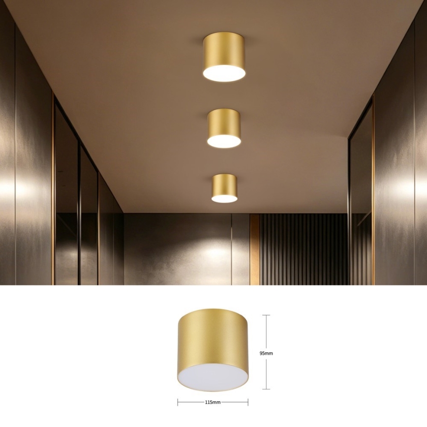 Immax NEO 07317L - LED himmennettävä kattovalaisin RONDATE LED/18W/230V halkaisija 11,5 cm Wi-Fi Tuya kullanvärinen