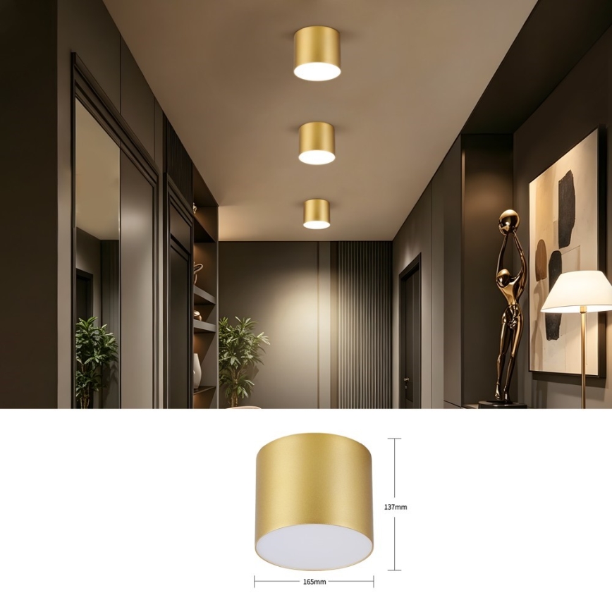 Immax NEO 07318L - LED-himmennettävä kattovalaisin RONDATE LED/32W/230V Ø 16,5 cm Wi‑Fi Tuya kulta