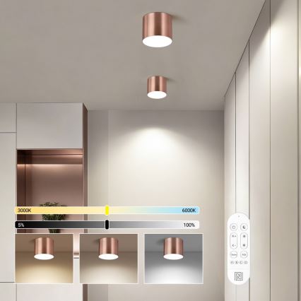 Immax NEO 07319L - LED-himmennettävä kattovalaisin RONDATE LED/18W/230V halkaisija 11,5 cm Wi-Fi Tuya ruusukulta