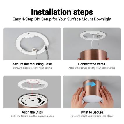 Immax NEO 07319L - LED-himmennettävä kattovalaisin RONDATE LED/18W/230V halkaisija 11,5 cm Wi-Fi Tuya ruusukulta