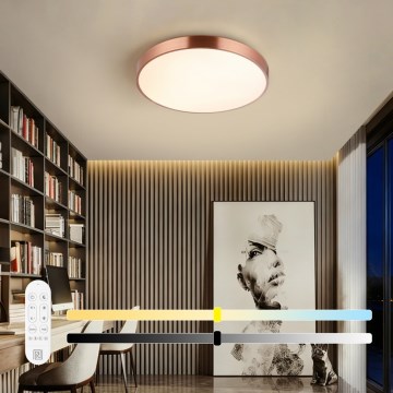 Immax NEO 07321L - Himmennettävä LED-kattovalaisin NEO LITE SEMPLICI LED/36W/230V halkaisija 40 cm kuparinvärinen + kaukosäädin