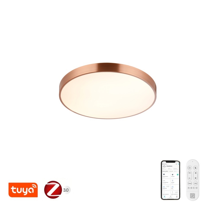 Immax NEO 07321L - Himmennettävä LED-kattovalaisin NEO LITE SEMPLICI LED/36W/230V halkaisija 40 cm kuparinvärinen + kaukosäädin