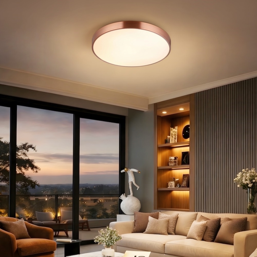 Immax NEO 07321L - Himmennettävä LED-kattovalaisin NEO LITE SEMPLICI LED/36W/230V halkaisija 40 cm kuparinvärinen + kaukosäädin