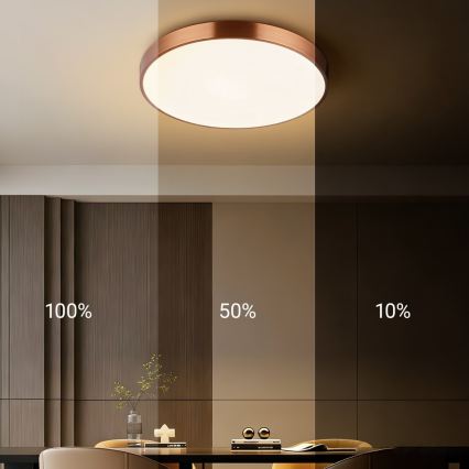 Immax NEO 07321L - Himmennettävä LED-kattovalaisin NEO LITE SEMPLICI LED/36W/230V halkaisija 40 cm kuparinvärinen + kaukosäädin