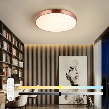 Immax NEO 07322L - himmennettävä LED-kattovalaisin NEO LITE SEMPLICI LED/60W/230V halkaisija 60 cm kuparinvärinen + kaukosäädin