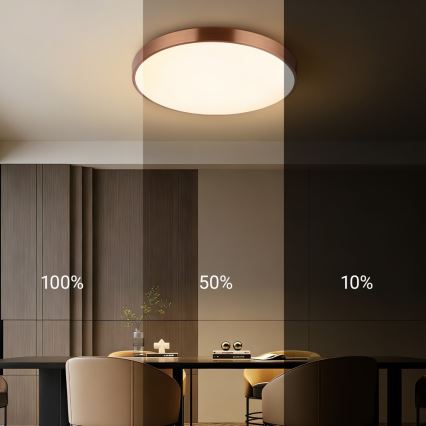 Immax NEO 07322L - himmennettävä LED-kattovalaisin NEO LITE SEMPLICI LED/60W/230V halkaisija 60 cm kuparinvärinen + kaukosäädin