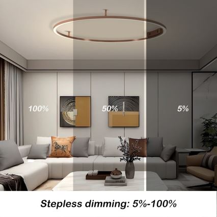 Immax NEO 07325-120C - FINO himmennettävä LED/72W/230V 120 cm kattovalaisin Tuya ruusukulta + kaukosäädin