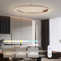Immax NEO 07325-120C - LED himmennettävä kattovalaisin FINO LED/72W/230V 120 cm Tuya ruusukulta + kaukosäädin
