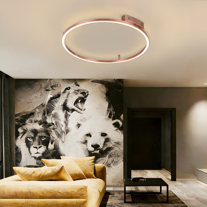 Immax NEO 07326-80C - himmennettävä LED-kattovalaisin FINO LED/55W/230V 80 cm Tuya ruusukulta + kaukosäädin
