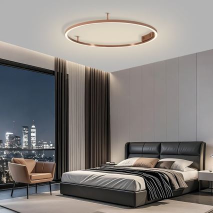 Immax NEO 07326-80C - himmennettävä LED-kattovalaisin FINO LED/55W/230V 80 cm Tuya ruusukulta + kaukosäädin