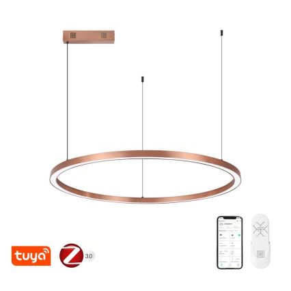 Immax NEO 07327L - himmennettävä LED-riippuvalaisin vaijerilla FINO LED/55W/230V 80 cm ruusukulta Tuya + kaukosäädin