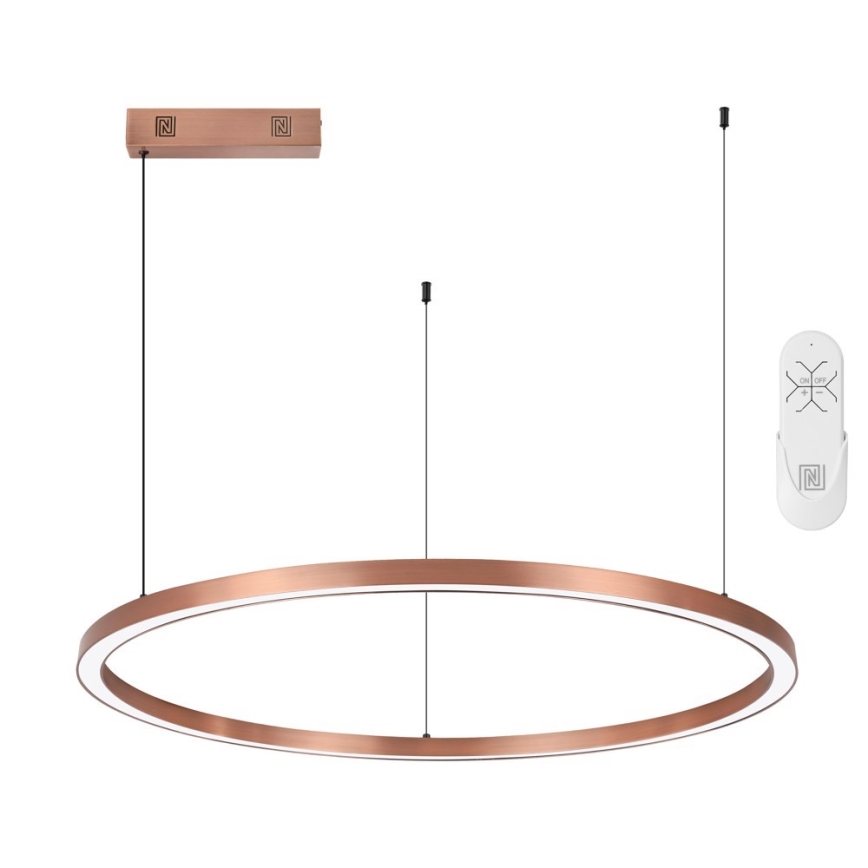 Immax NEO 07327L - himmennettävä LED-riippuvalaisin vaijerilla FINO LED/55W/230V 80 cm ruusukulta Tuya + kaukosäädin