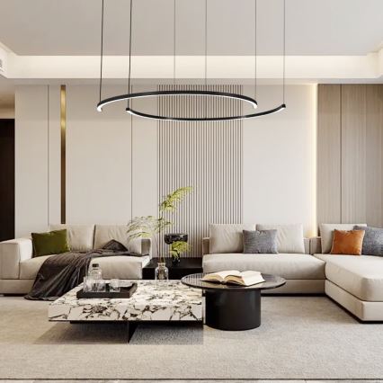 Immax NEO 07329L - LED himmennettävä riippuvalaisin vaijerilla FINO LED/72W/230V 120 cm musta Tuya + kaukosäädin