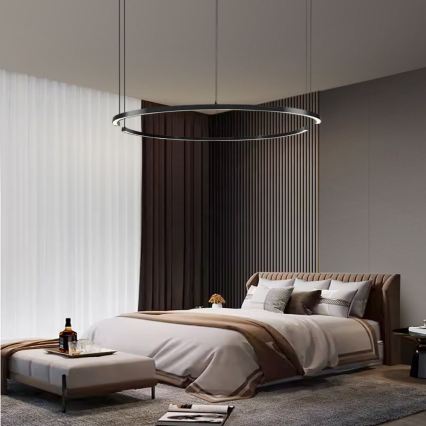 Immax NEO 07329L - LED himmennettävä riippuvalaisin vaijerilla FINO LED/72W/230V 120 cm musta Tuya + kaukosäädin
