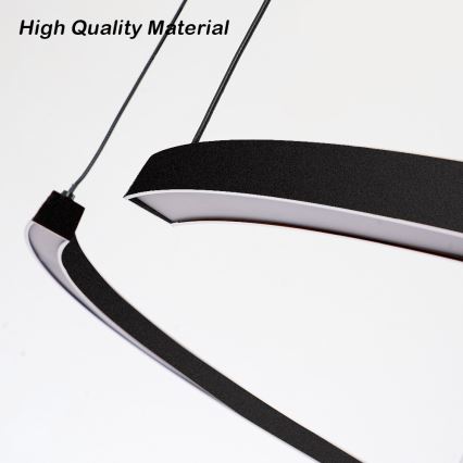Immax NEO 07329L - LED himmennettävä riippuvalaisin vaijerilla FINO LED/72W/230V 120 cm musta Tuya + kaukosäädin