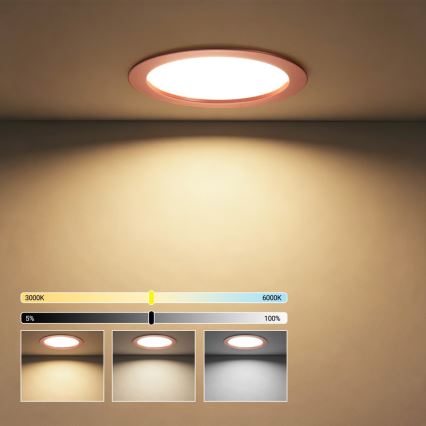 Immax NEO 07331L - Himennettävä LED-upotettava alasvalo DOWN LED/36W/230V Wi-Fi Tuya halkaisija 23 cm ruusukulta