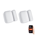 Immax NEO 07511L - SETTI 2x Magneettinen ikkuna- ja ovianturi SMART 1xCR2032  Zigbee Tuya