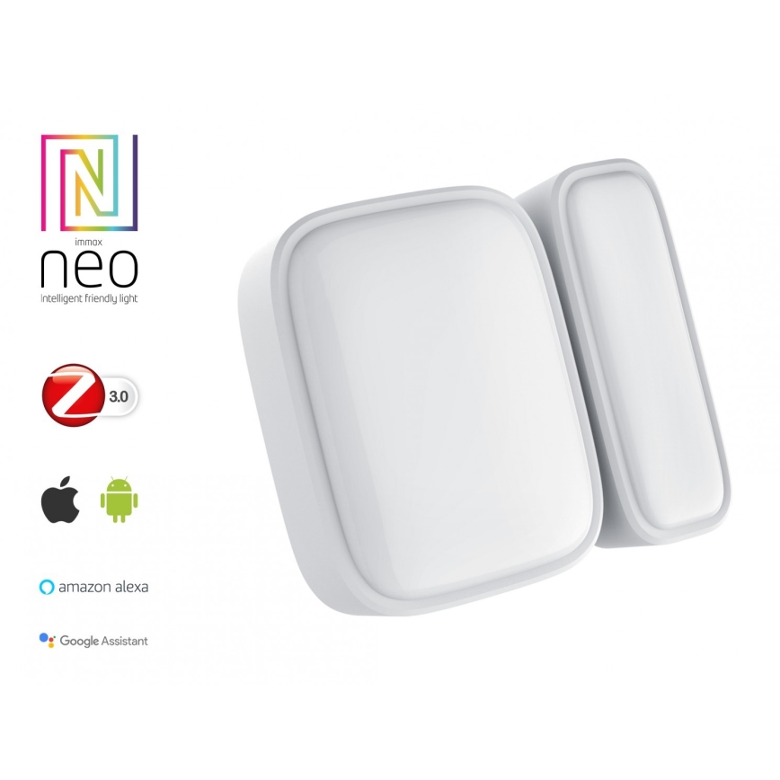Immax NEO 07511L - SETTI 2x Magneettinen ikkuna- ja ovianturi SMART 1xCR2032  Zigbee Tuya