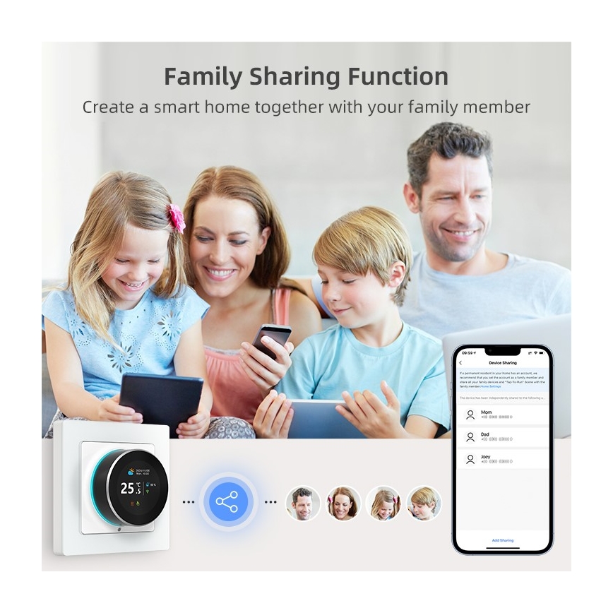 Immax NEO 07534L - Älykäs lattialämmitystermostaatti 230V/3A Wi-Fi Tuya