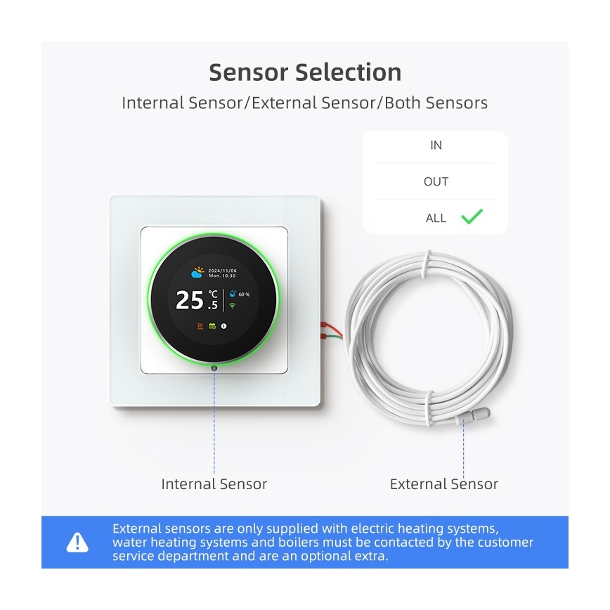 Immax NEO 07535L - Älykäs termostaatti sähkölattialämmitykseen 230V/16A Wi‑Fi Tuya