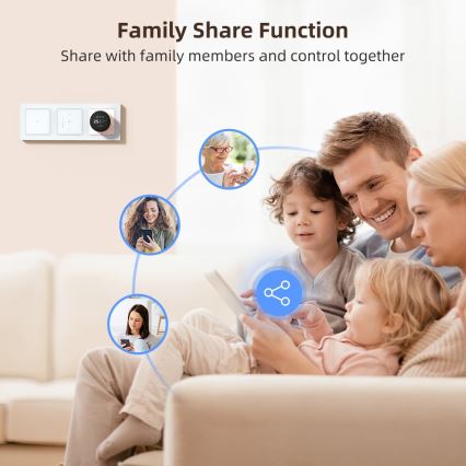 Immax NEO 07538L - 1-painikkeinen SMART-kytkin 230 V, Wi‑Fi (Tuya)