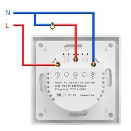 Immax NEO 07549L - 1-painikkeinen älykytkin 230 V