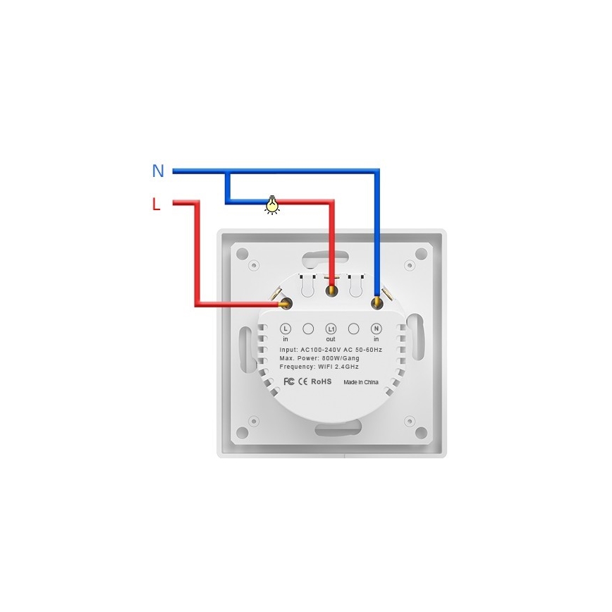 Immax NEO 07549L - 1-painikkeinen älykytkin 230 V