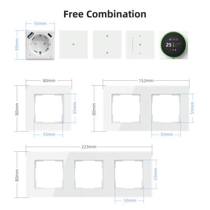 Immax NEO 07552L - Älypistorasia F 16A/230V + 1xUSB-A+1xUSB C PD 20W