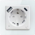 Immax NEO 07553L - Älykäs E-tyypin pistorasia 16A/230V + 1x USB-A + 1x USB-C PD 20W