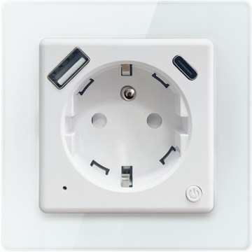 Immax NEO 07553L - Älypistorasia E-tyyppi 16 A/230 V + 1x USB-A + 1x USB-C PD 20W Tuya