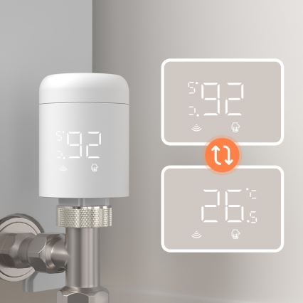 Immax NEO 07554L - Termostaattinen patteriventtiilin pää, 3x AA