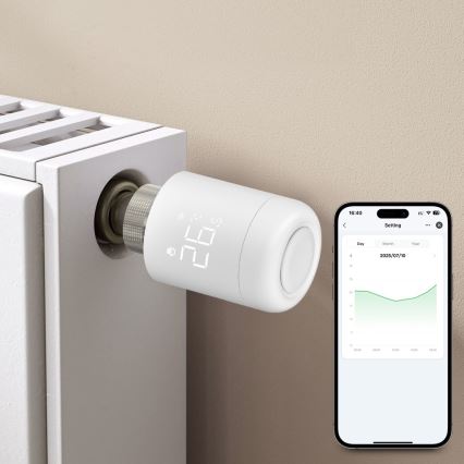 Immax NEO 07554L - Termostaattinen patteriventtiilin pää, 3x AA