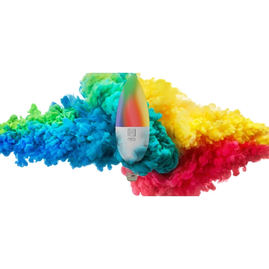 Immax NEO 07716L - LED RGB+CCT Himmennettävä lamppu E14/5,5W/230V 2700K Wi-Fi Tuya