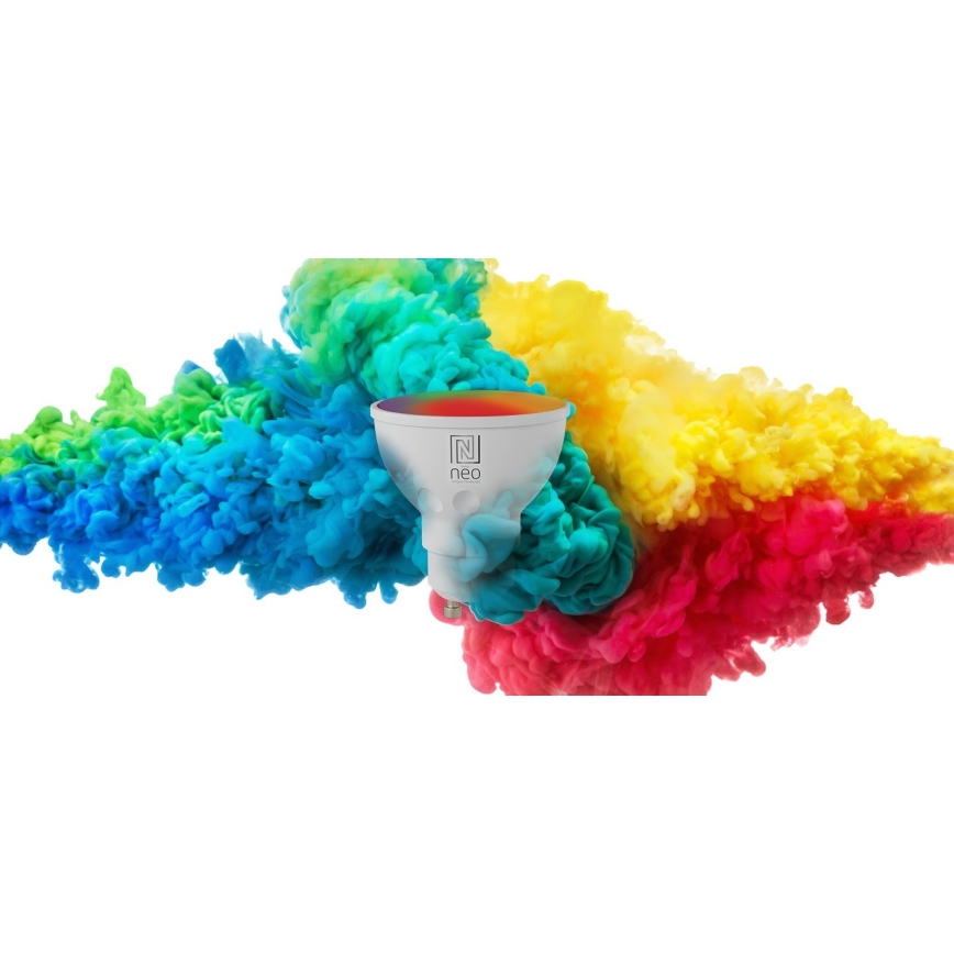 Immax NEO 07724L - LED RGB+CCT Himmennettävä lamppu GU10/4,8W/230V 2700K Wi-Fi Tuya